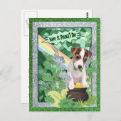 Jack Russell Puppy Nummer 1 Happy St Patricks Day Briefkaart (Voorkant / Achterkant)
