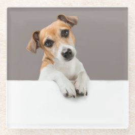 Jack Russell Puppy Sweet Schattige Baby Puppy Glazen Onderzetter