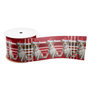 Jack Russell Red Holiday Plaid Funny Dog Kerstmis Lint