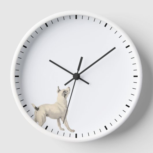 Jack Russell Regarde l'horloge mains chien horloge (Recto)