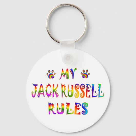 Jack Russell Rules Fun Sleutelhanger (Voorkant)