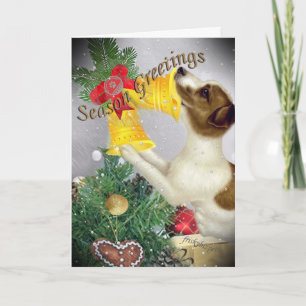 Jack Russell Season Groetjes Feestdagen Kaart