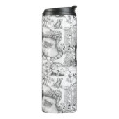 JACK RUSSELL Terrier Black Toile w/Monogram Thermosbeker (Gedraaid links)