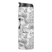 JACK RUSSELL Terrier Black Toile w/Monogram Thermosbeker (Geroteerd rechts)