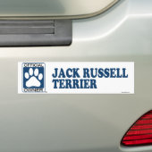 Jack Russell Terrier Blue Bumpersticker (Op auto)