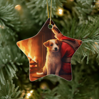 Jack Russell Terrier Brandweerman, Puppy, Huisdier Keramisch Ornament