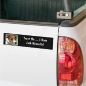 Jack Russell Terrier Bumpersticker (Op Truck)