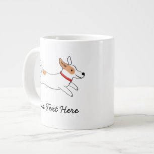 Jack Russell Terrier Cartoon Dog met aangepaste te Extra Grote Beker