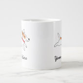 Jack Russell Terrier Cartoon Dog met aangepaste te Extra Grote Beker (Voorkant)
