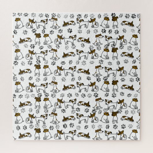 Jack Russell Terrier Cartoon Legpuzzel (Verticaal)