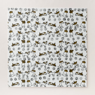 Jack Russell Terrier Cartoon Moeilijk Legpuzzel