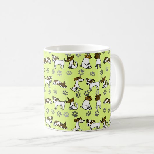 Jack Russell Terrier Cartoon Mug (Devant droit)