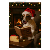 Jack Russell Terrier 'Cheese Tax' Christmas card (Devant)