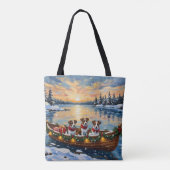 Jack Russell Terrier Christmas Boat Holiday Draagtas (Achterkant)