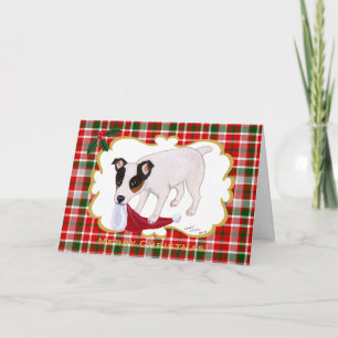 Jack Russell Terrier Christmas Card Feestdagen Kaart