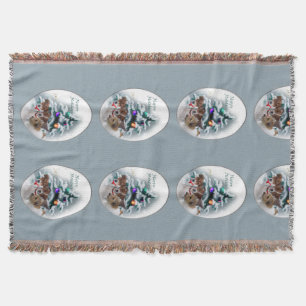 Jack Russell Terrier Christmas Deken