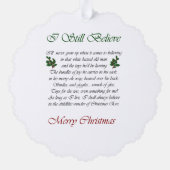 Jack Russell Terrier Christmas Ornament Kaart (Achterkant)