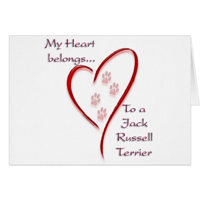 Jack Russell Terrier Coeur Appartient (Devant horizontal)