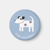 Jack Russell Terrier Dog - aangepaste tekst Magneet (Voorkant)