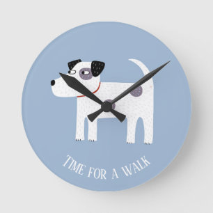 Jack Russell Terrier Dog - aangepaste tekst Ronde Klok