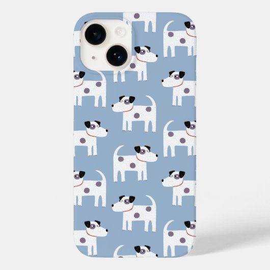 Jack Russell Terrier Dog Blue Case-Mate iPhone Case (Achterkant)