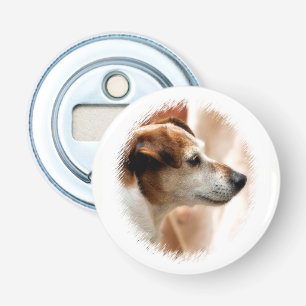 JACK RUSSELL TERRIER DOG BUTTON FLESOPENER