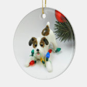 Jack Russell Terrier Dog Ceramic Ornament (Links)