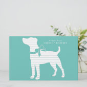 Jack Russell Terrier Dog Puppy Briefpapier (Staand voorkant)