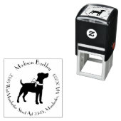 Jack Russell Terrier Dog Puppy Zelfinktende Stempel (In situ)