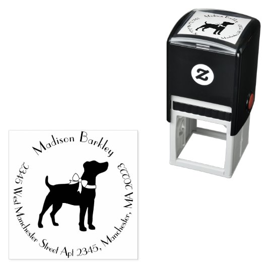 Jack Russell Terrier Dog Puppy Zelfinktende Stempel (In situ)