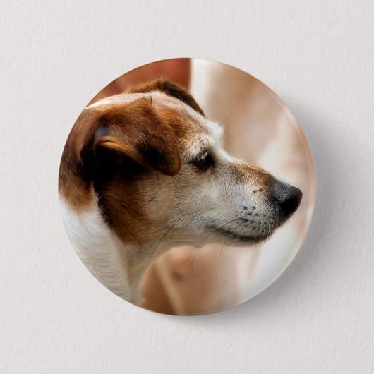 JACK RUSSELL TERRIER DOG RONDE BUTTON 5,7 CM (Voorkant)