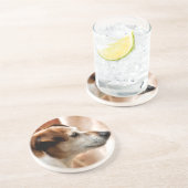 JACK RUSSELL TERRIER DOG ZANDSTEEN ONDERZETTER (Zijkant)