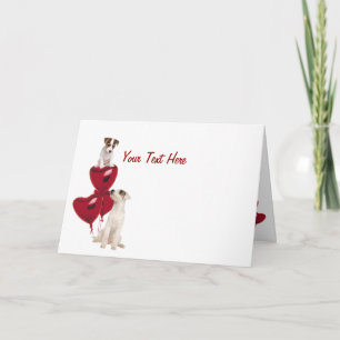 Jack Russell Terrier: een Schattige Valentijn-ontw Feestdagen Kaart
