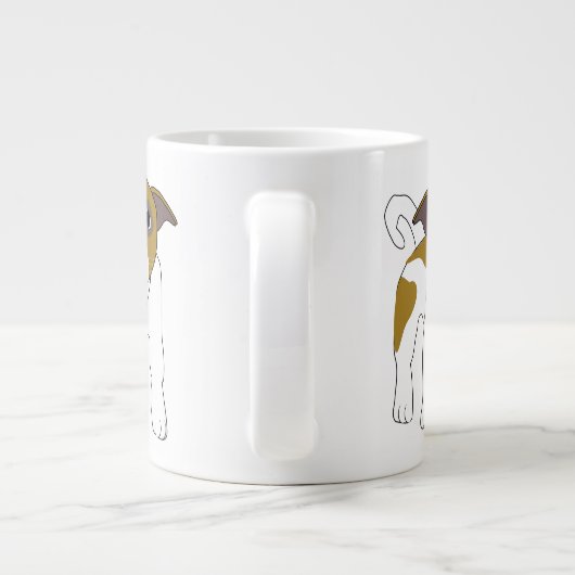 Jack Russell Terrier Extra Grote Mok (Achterkant)