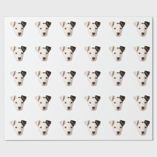 Jack Russell Terrier Face Dog Pet Cadeaupapier (Vlak)