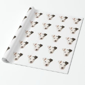 Jack Russell Terrier Face Dog Pet Cadeaupapier (Uitgerold)