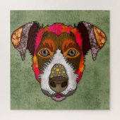 Jack Russell Terrier face laid Jigsaw Puzzle (Vertical)