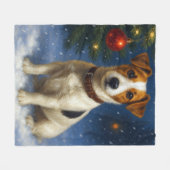 Jack Russell Terrier  Fleece Deken (Voorkant (Horizontaal))