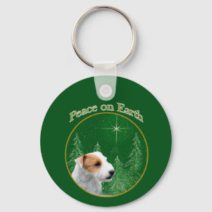 Jack Russell Terrier (gebroken) Peace Sleutelhange Sleutelhanger