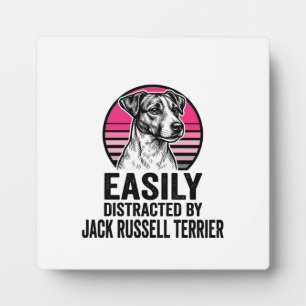Jack Russell Terrier gemakkelijk afgeleid Vintage Fotoplaat