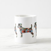 Jack Russell Terrier Geometric Pattern Silhouette Koffiemok (Center)