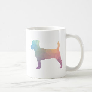 Jack Russell Terrier Geometric Pattern Silhouette Koffiemok