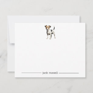 Jack Russell Terrier gepersonaliseerde notitiekaar Notitiekaartje