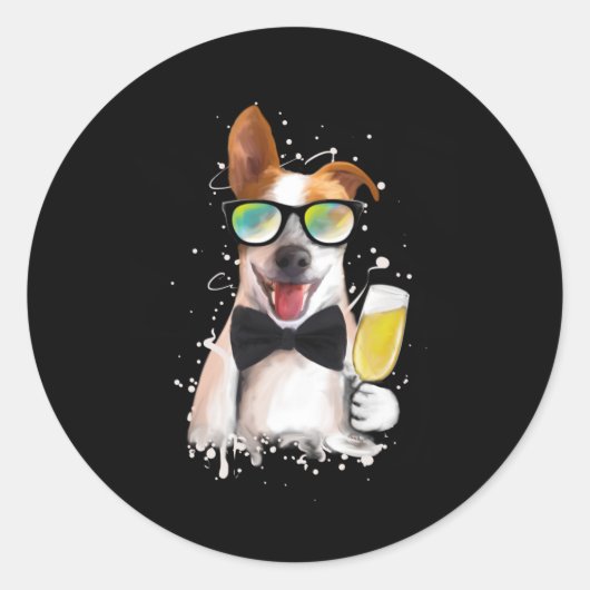 Jack Russell Terrier Gift Dog Ronde Sticker (Voorkant)