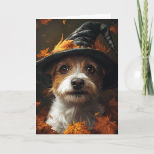 Jack Russell Terrier Halloween Feestdagen Kaart (Voorkant)