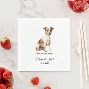Jack Russell Terrier Honden Huwelijks Servetten en