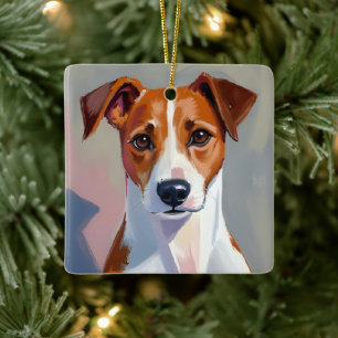 Jack Russell Terrier Honden Schilderij Huisdier Keramisch Ornament