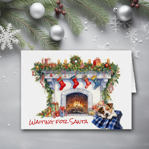 Jack Russell Terrier Hondenhaard Wacht op de Kerst