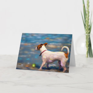 Jack Russell Terrier Hondenkunst - Jack aan het st Kaart