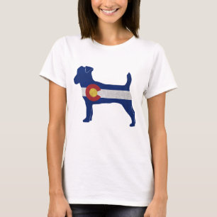 Jack Russell Terrier Hondenras Colorado Flag T-shirt